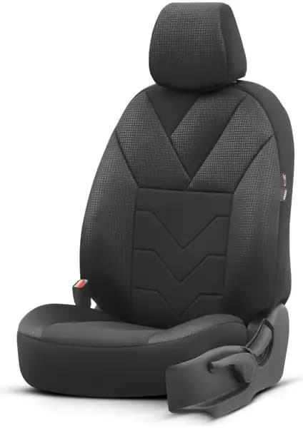 Otom Tempo Design Airbag Dikişli Micro Qube Siyah Oto Koltuk Kılıfı Modern ve Dayanıklı Tasarım
