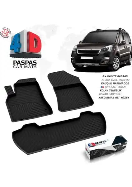 Peugeot Partner Tepee 4D Havuzlu Paspas: Dayanıklı ve Estetik Araç İç Koruma Çözümü