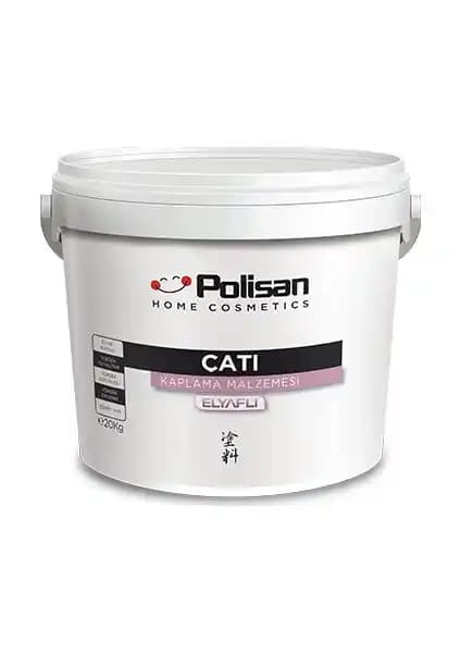 Polisan Çatı Elyaflı Kaplama Malzemesi Beyaz 20 kg - Dayanıklı ve Çevre Dostu Ürün