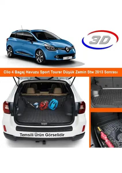 Renault Clio 4 Sport Tourer için Dayanıklı Bagaj Havuzu Koruma ve Konfor Çözümü