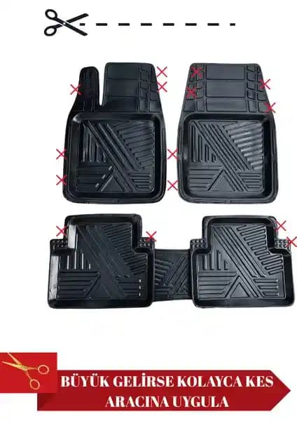 Renault Clio 5 İçin Dayanıklı ve Estetik Zebra Desenli Havuzlu Oto Paspasları