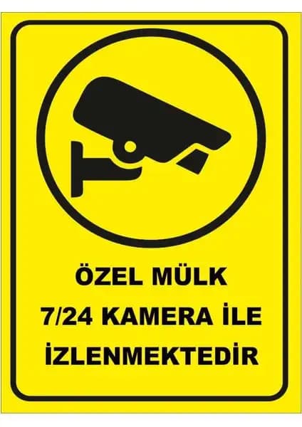 Renkli Reklam Özel Mülk Levhası Güvenlik ve Bilgilendirme Amaçlı Kullanım İçin