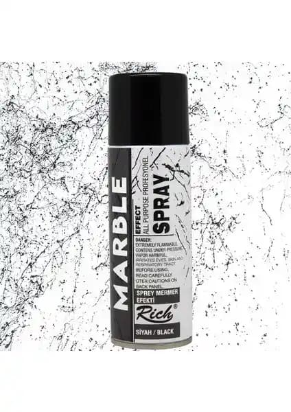 Rich Sprey Mermer Efekti Siyah 200 ml Modern ve Şık Dekoratif Boya Seçeneği