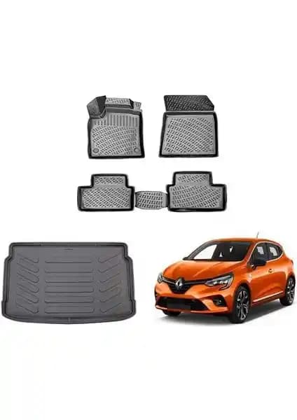 Rizline Renault Clio 5 2020+ İçin Dayanıklı ve Çevre Dostu Paspas ve Bagaj Havuzu
