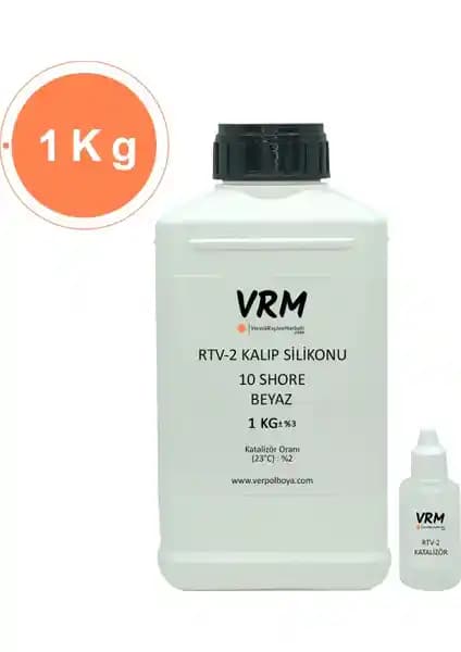 RTV-2 Beyaz Kalıp Silikonu 10 Shore, 1 KG, Endüstriyel ve Hobi Uygulamaları İçin