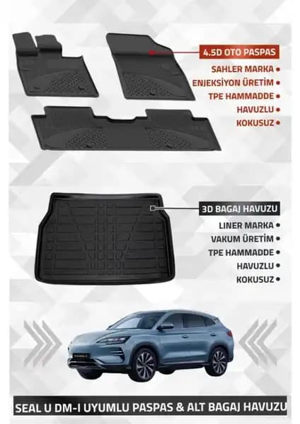 Sahler Byd Seal U Dm-i 2024+ Uyumlu Premium Araç Paspasları ve Özellikleri