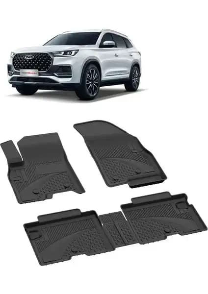 Sahler Chery Tiggo 8 Pro ve Pro Max İçin Uyumlu 4.5D Premium Havuzlu Oto Paspas Seti