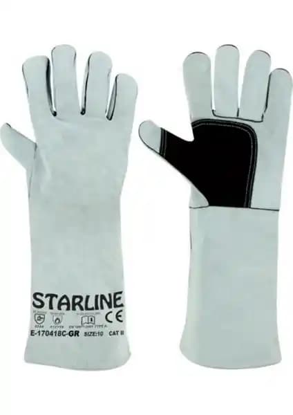 Starline E-170418C-GR Kaynak Eldiveni: Güçlü ve Dayanıklı Endüstriyel Koruyucu Ekipman