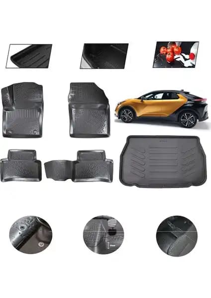 Toyota C-HR 2024 Model İçin Özel Bagaj Paspas Seti Yüksek Kalite ve Mükemmel Uyum