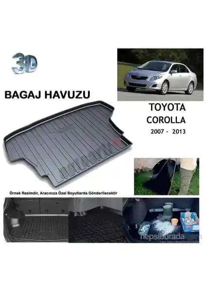 Toyota Corolla Sedan 2007-2012 İçin Özel Bagaj Havuzu Koruma ve Düzenleme Aksesuarı