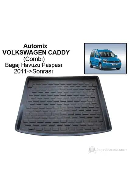 Volkswagen Caddy Combi 2011 ve Sonrası İçin Dayanıklı ve Pratik Bagaj Havuzu Paspası