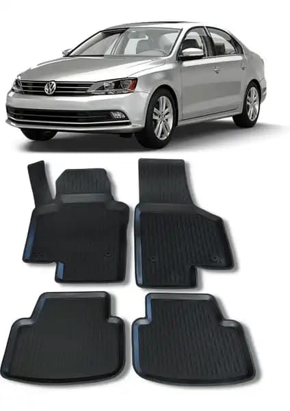Volkswagen Jetta 2011 ve sonrası için dayanıklı 3D havuzlu paspaslar