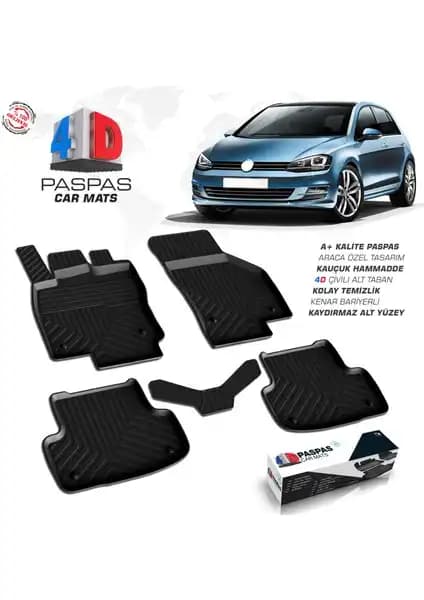 VW Golf 7 4D Havuzlu Paspas: Dayanıklı ve Estetik İç Araç Koruma Çözümü