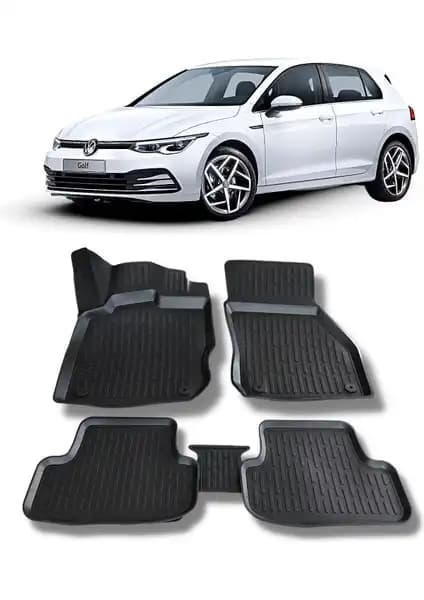 VW Golf 8 (2021 Sonrası) İçin Çevre Dostu 3D Havuzlu Paspaslar İç Mekan Koruma Çözümü