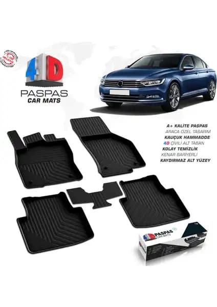 VW Passat B8 İçin Yüksek Kaliteli Havuzlu Paspaslar Güvenlik ve Estetik Bir Arada