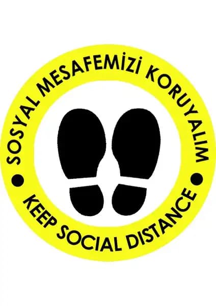 Weppe Sticker Sosyal Mesafe Zemin Uyarı Etiketi: Güvenli Ortamlar İçin Etkili Çözüm