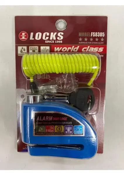 World Class 110 Db Mavi Alarmlı Disk Kilidi Güvenlik ve Estetiği Bir Arada Sunar