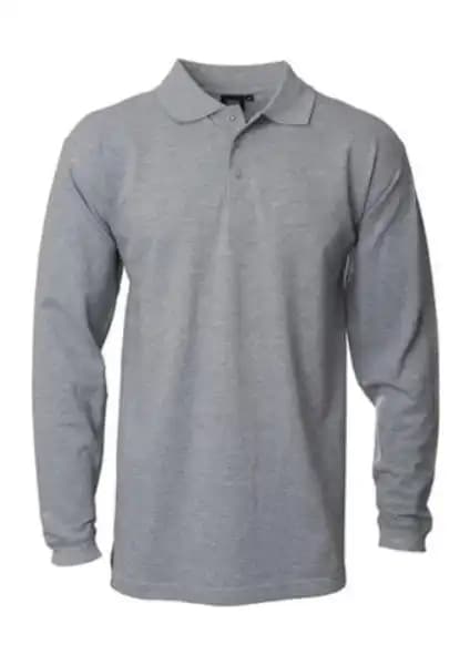 Yafta Polo Yaka Gri Uzun Kollu Sweatshirt İş Tişörtü - Şık ve Rahat Günlük Kullanım İçin