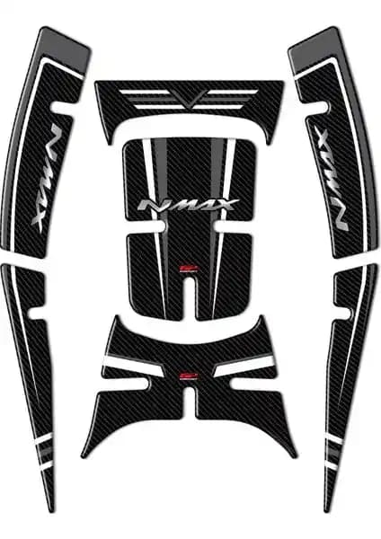 Yamaha NMAX 125/155 2021-2024 Uyumlu GP Kompozit Tank Pad Seti Gri