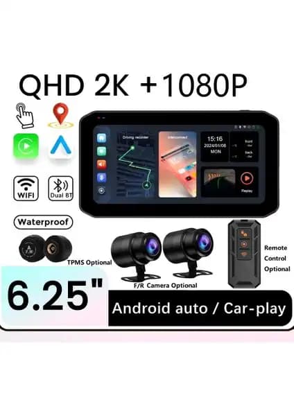 Yeelock 6.25 İnç 2K Motorsiklet Navigasyon Sistemi Güçlü Özellikleri ile Güvenli Sürüş Sağlar