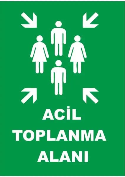 Yıldırım Acil Toplanma Alanı Levhası Güvenlik ve Bilgilendirme İçin Uygun Çözüm