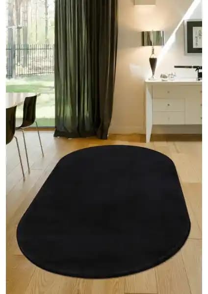 Dijidekor Siyah Oval Post Dokuma Halı ve Trivago Yıkanabilir Peluş Halı Karşılaştırması