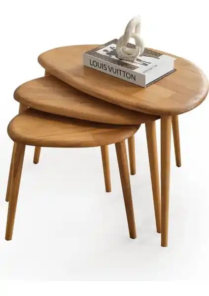 Faw Decor Doğal Ahşap ve Pratico Napoli 3'lü Zigon Sehpa Setleri Karşılaştırması