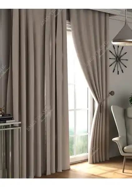 Perde Pendik Bej Blackout ve Dibace Açık Gri Blackout Perde Karşılaştırması