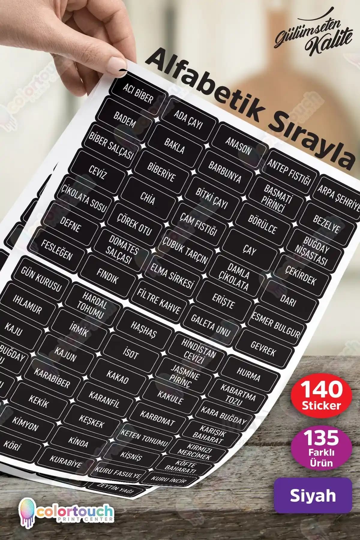 Mutfak Organize Edici Etiketler Karşılaştırması: Colortouch ve Ürün Matbaa Ürünleri