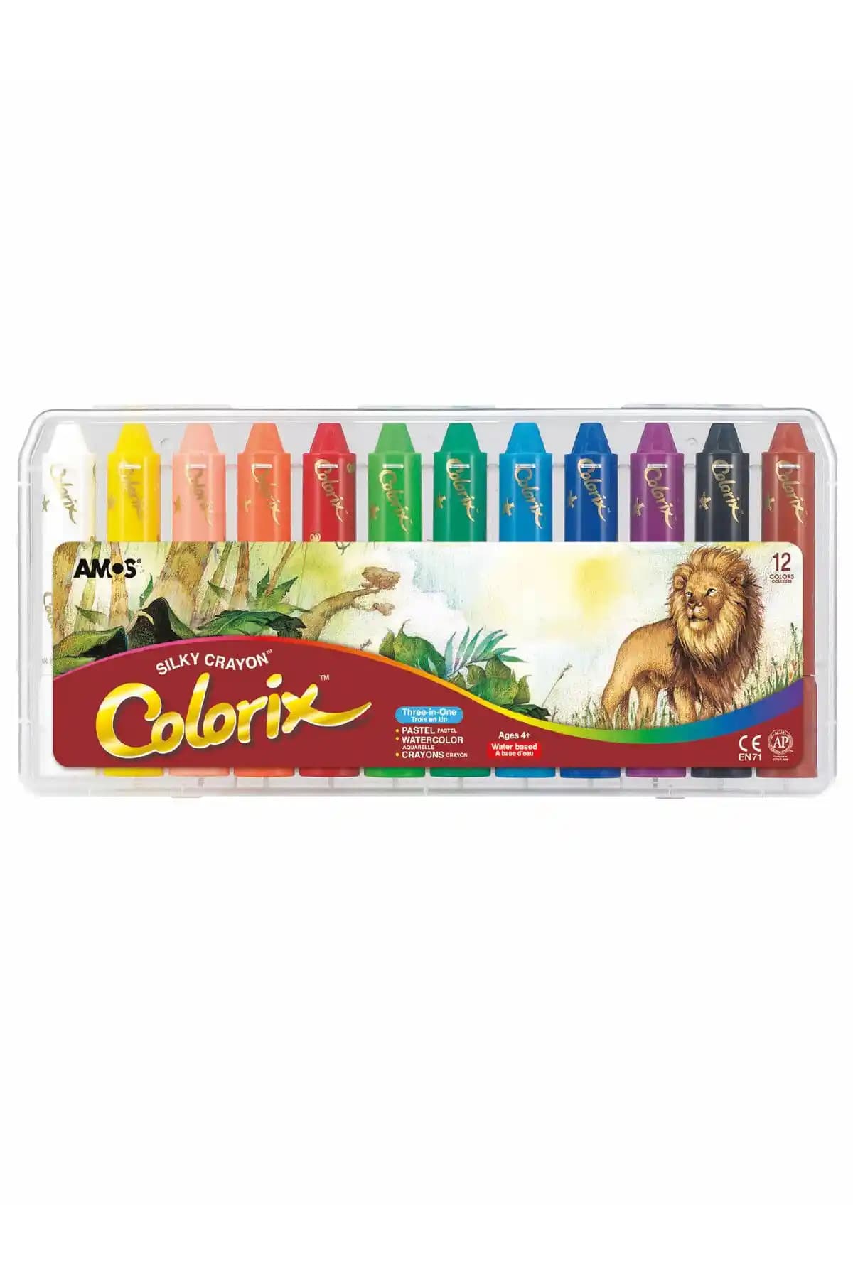 Amos Silky Crayon Colorix Çok Yönlü ve Güvenli Boya Seti Yaratıcı Sanatlar İçin