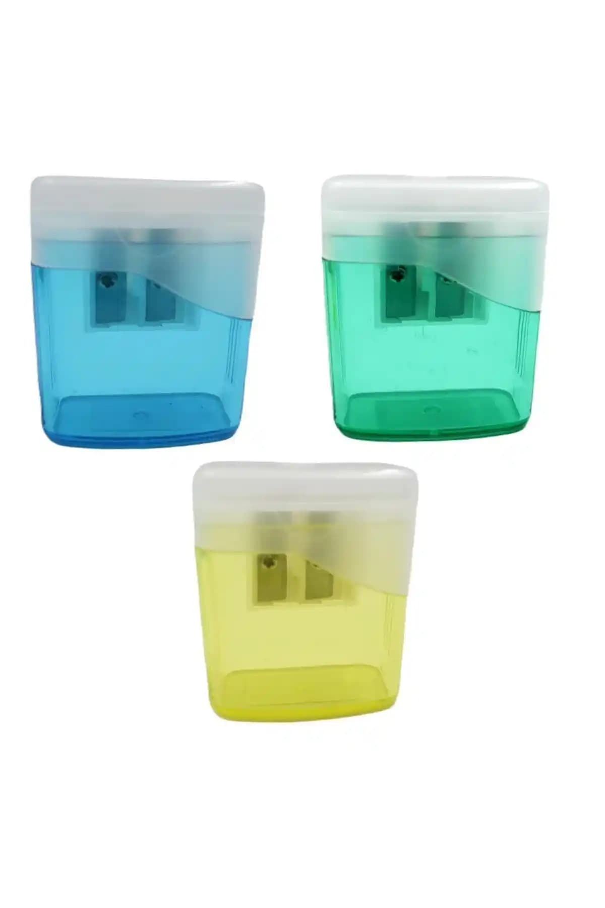 Ark Kalemtıraş Çift Hazneli Kapaklı Çok Renkli ve Çok Amaçlı Tasarım