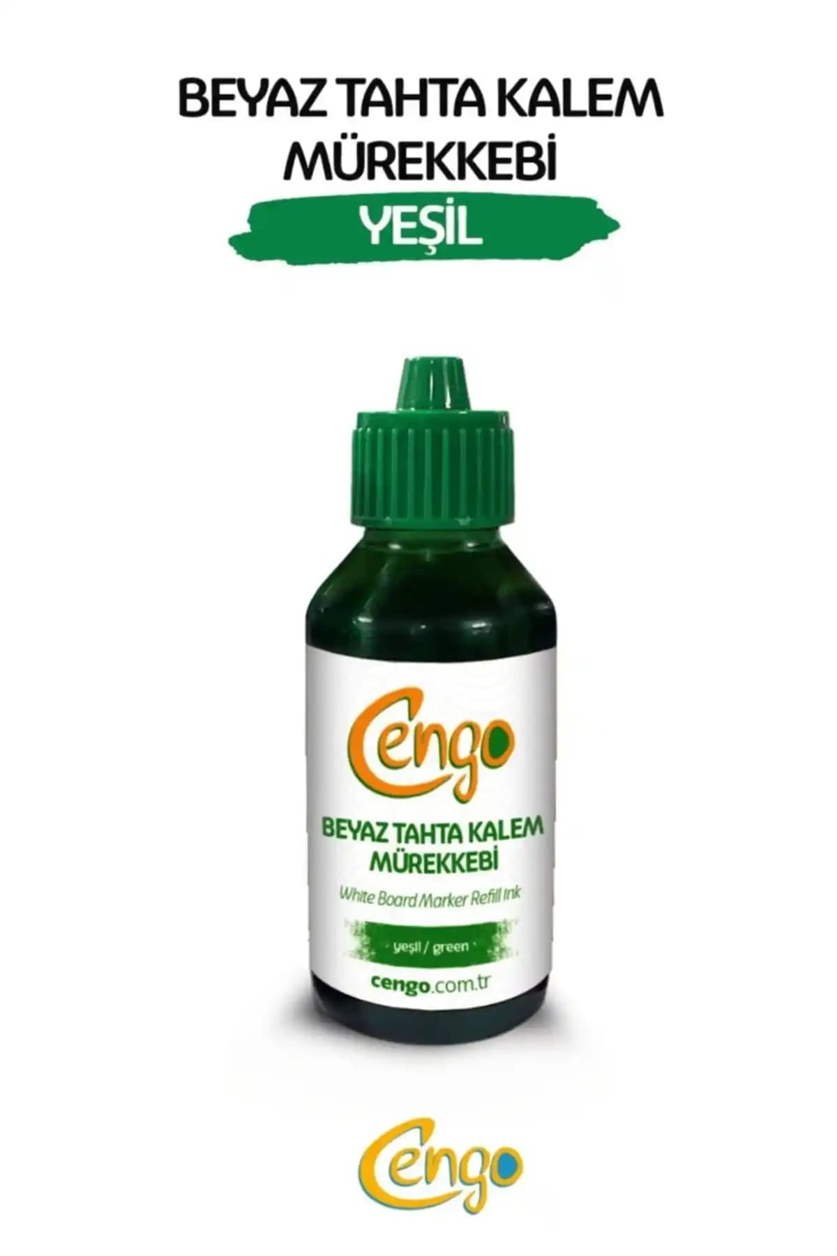 Cengo Beyaz Tahta Kalemi Mürekkebi 100 Ml Yeşil - Canlı Renkler ve Uzun Süreli Kullanım