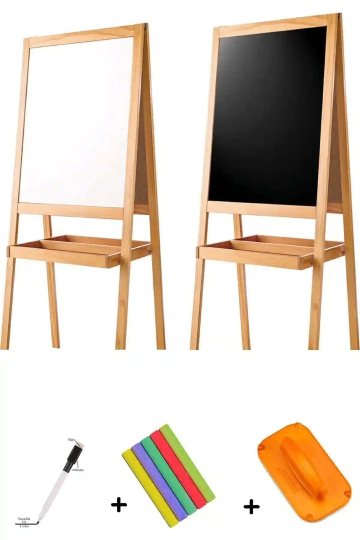 Çocuklar İçin Güvenli ve Dayanıklı Ahşap Çift Taraflı Yazı Tahtası Ürün Tanıtımı