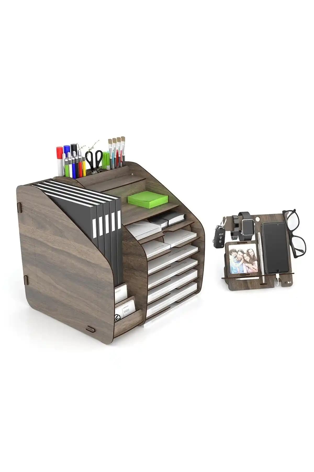 Design OTTO Fx Xlarge Modest - Çok Renkli Masaüstü Evrak ve Kırtasiye Organizeri