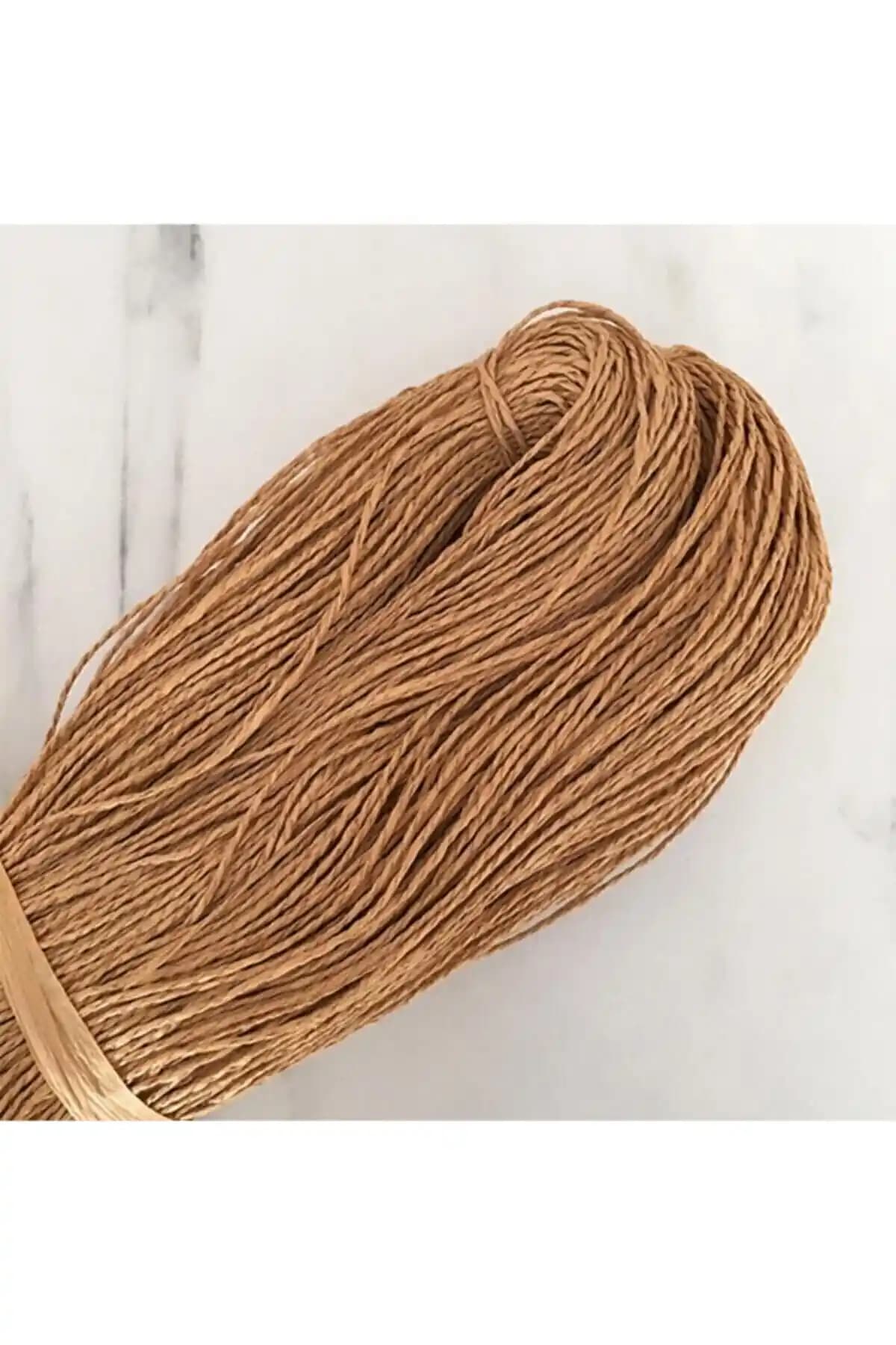 El İşi ve Dekorasyon İçin Kağıt İp Kraft Modelleri Sütlü Kahve Rengi ve Renk Seçenekleri