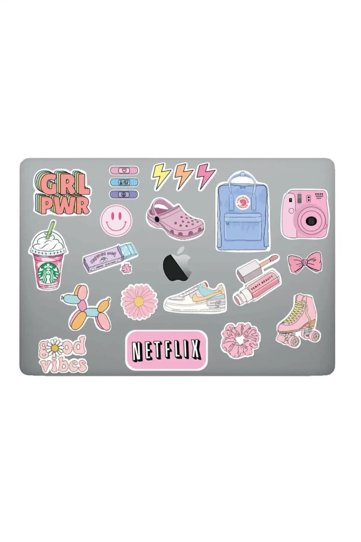 ENGINPRINT Suya Dayanıklı Pinky Temalı Laptop ve Tablet Sticker Seti