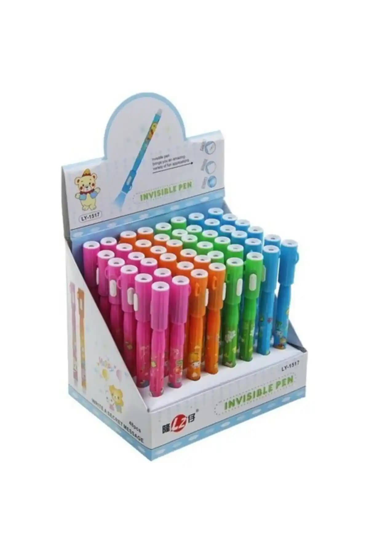 Genel Markalar Görünmez Kalem Ayıcık Desenli Seti Çocuklar ve Gençler İçin Renkli Yazım Araçları