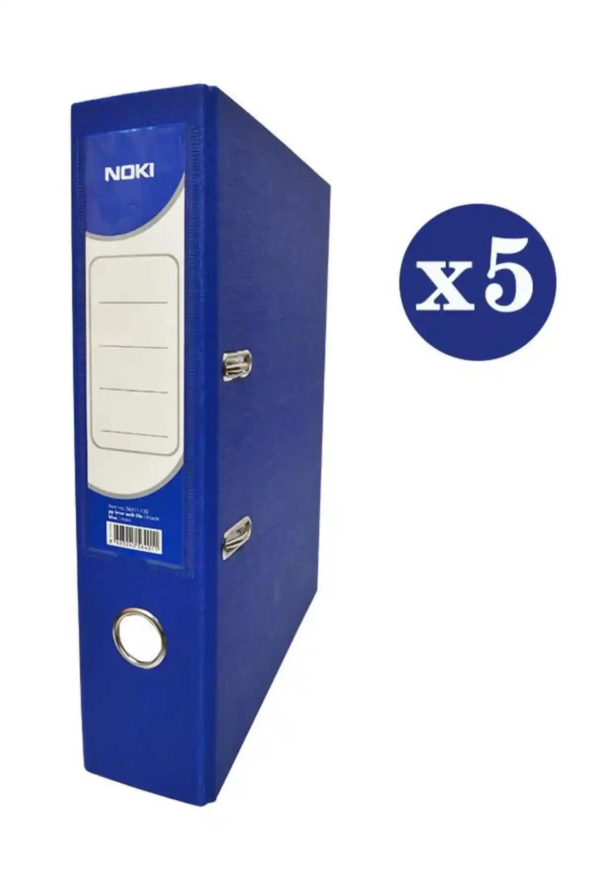 Noki Klasör Plastik Çıtalı Geniş Mavi 5’li Ofis ve Ev Evrak Düzenleme Çözümü