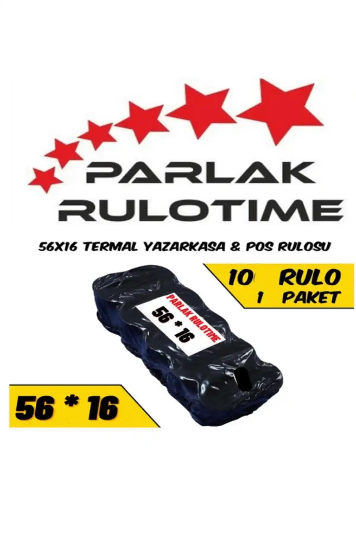 Parlak Rulotime 56x16 Termal Pos Yazarkasa Rulosu Yüksek Kalite ve Verimlilik