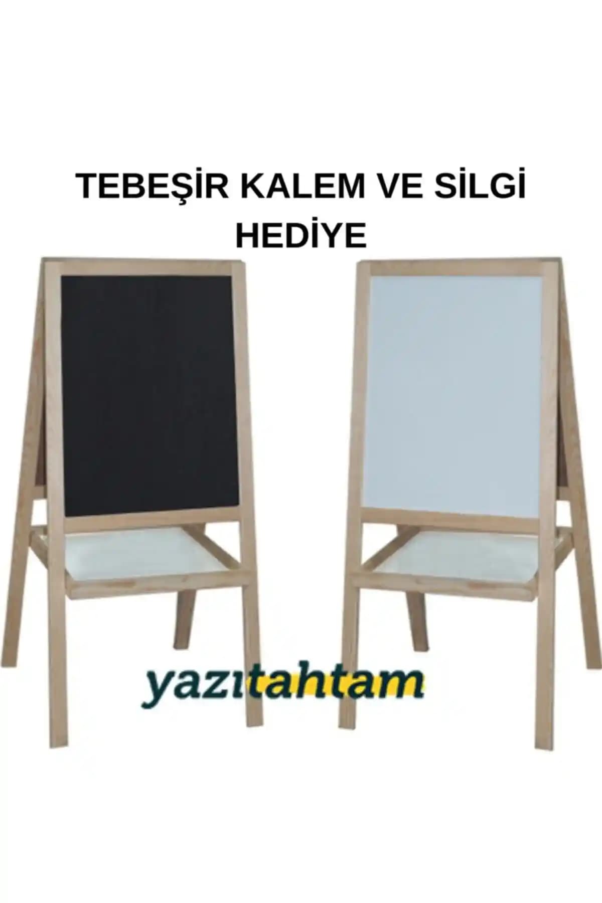 Vivekka Çift Taraflı Ayaklı Çocuk Tahta Silgisi Beyaz ve Kara Tahta Uyumlu