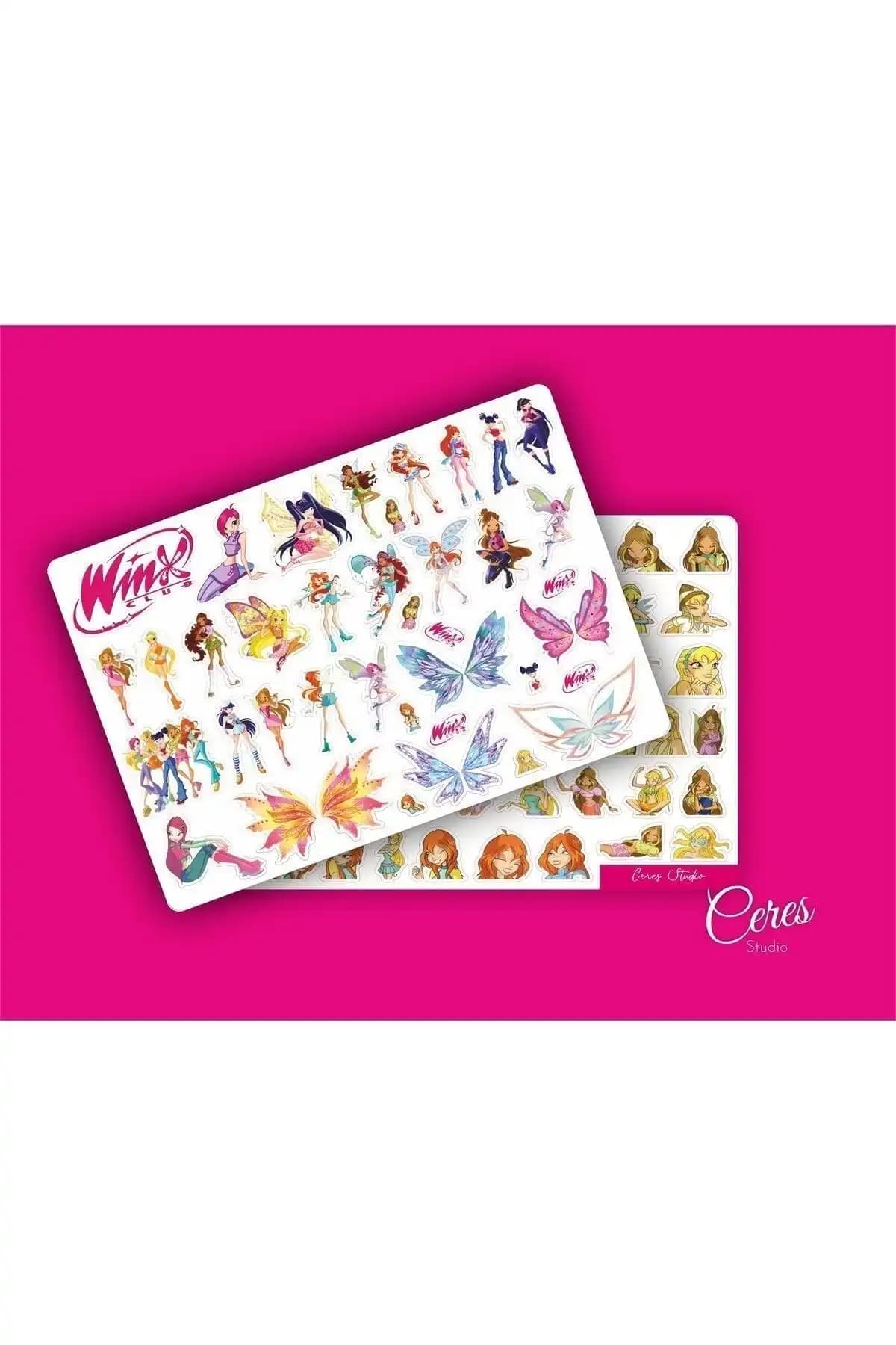 Winx Club Temalı Renkli Çıkartma Seti 92 Parça, Yüksek Kalite ve Çeşitli Kullanım Alanları