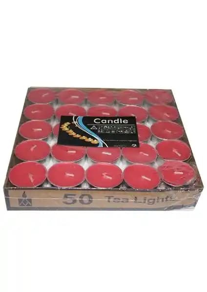 Kırmızı Pandoli Tealight Mumları: Kokusuz, Güvenli Dekoratif Aydınlatma Parti Süslemesi