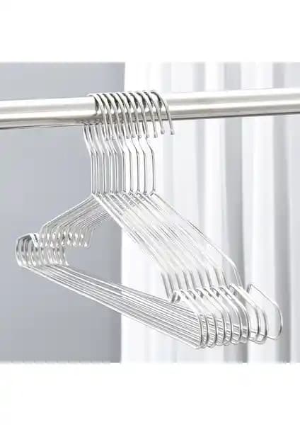 Olgun Home 6’lı Metal Elbise Askısı Seti: Kaymaz ve Pantolon İçin Uygun Gardırop Düzeni