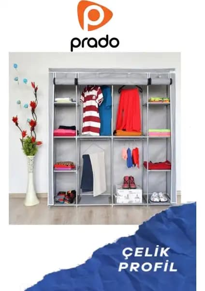 Prado Double Askılıklı ve Stark Xtra Çelik Profil Bez Dolap Karşılaştırması 1