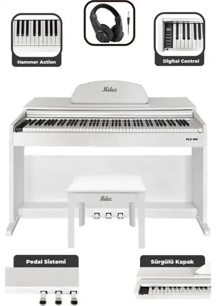 Casio AP270BN ve Midex PLX-190WH Dijital Piyanolarının Detaylı Karşılaştırması 2