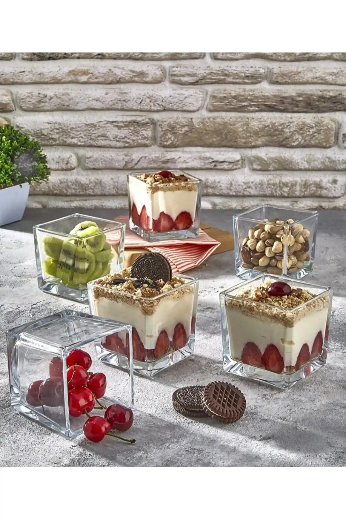 Amentes 6'lı Magnolia Cam Kase Seti Estetik ve Dayanıklı Sunum Çözümü