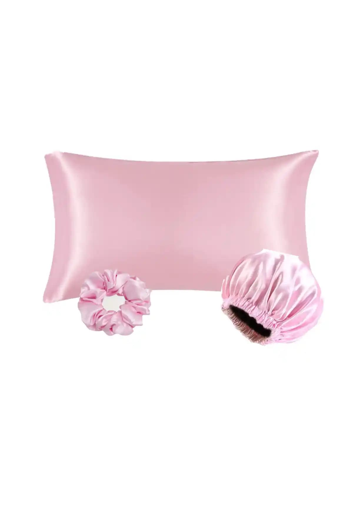 ANT HOME TEKS Saten Bone ve Yastık Kılıfı Seti Kıvırcık ve Düz Saçlar İçin Sağlıklı Uyku