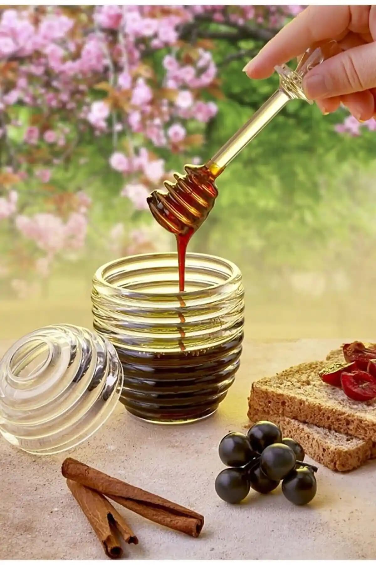 ARNİLLO Arispa Kovan Şekilli Kristal Bal Kavanozu Estetik ve Pratik Kullanım İçin Uygun