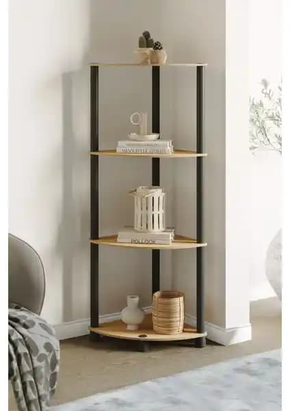 Ata Home Ahşap Köşe Raf Kitaplık: Modern ve Dayanıklı Çok Amaçlı Dekorasyon Çözümü