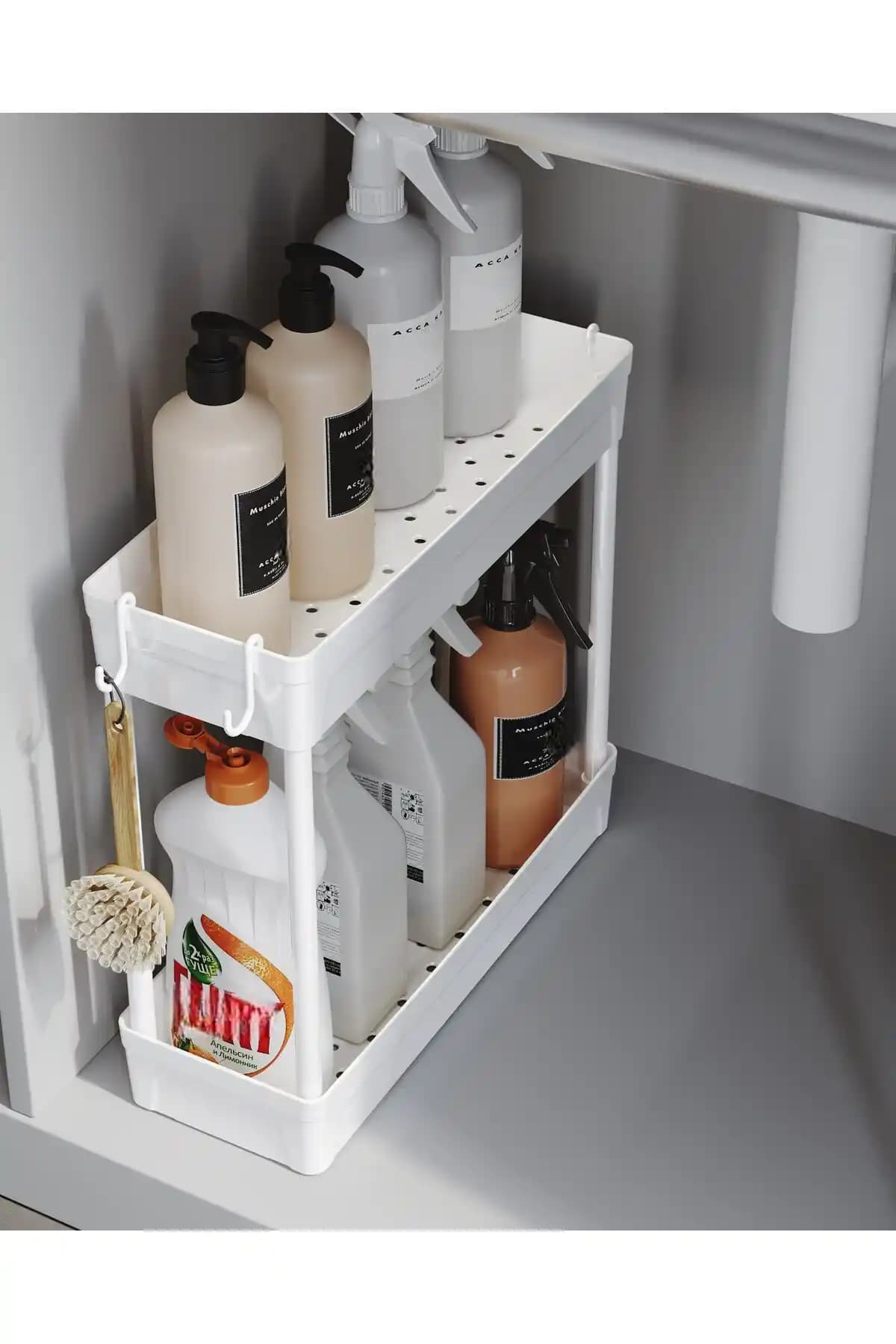 ATA HOME Çok Amaçlı 2 Katlı Evye Altı Düzenleyici ile Alanınızı Optimize Edin